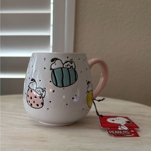 NWT Peanuts Easter Egg Snoopy Mug (Pink and White)